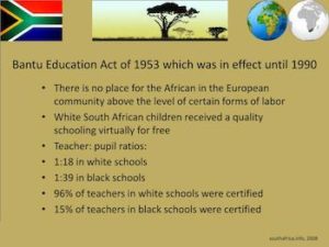 write a report on the bantu education